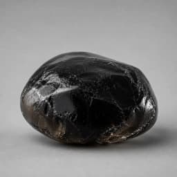 Raw Apache Tear crystal specimen showing natural mineral texture and coloring