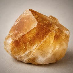 Raw citrine crystal specimen showing golden yellow quartz, natural crystal faces, and translucent warm glow