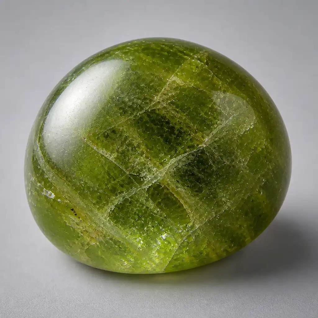 Polished Vesuvianite stone with smooth glossy surface