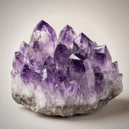 Raw amethyst crystal cluster showing natural violet color zoning