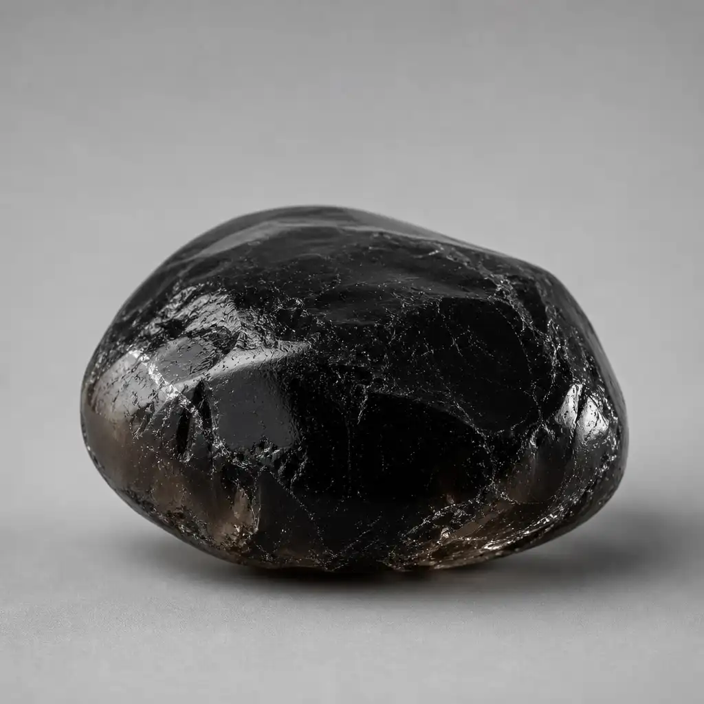 Raw Apache Tear crystal specimen showing natural mineral texture and coloring