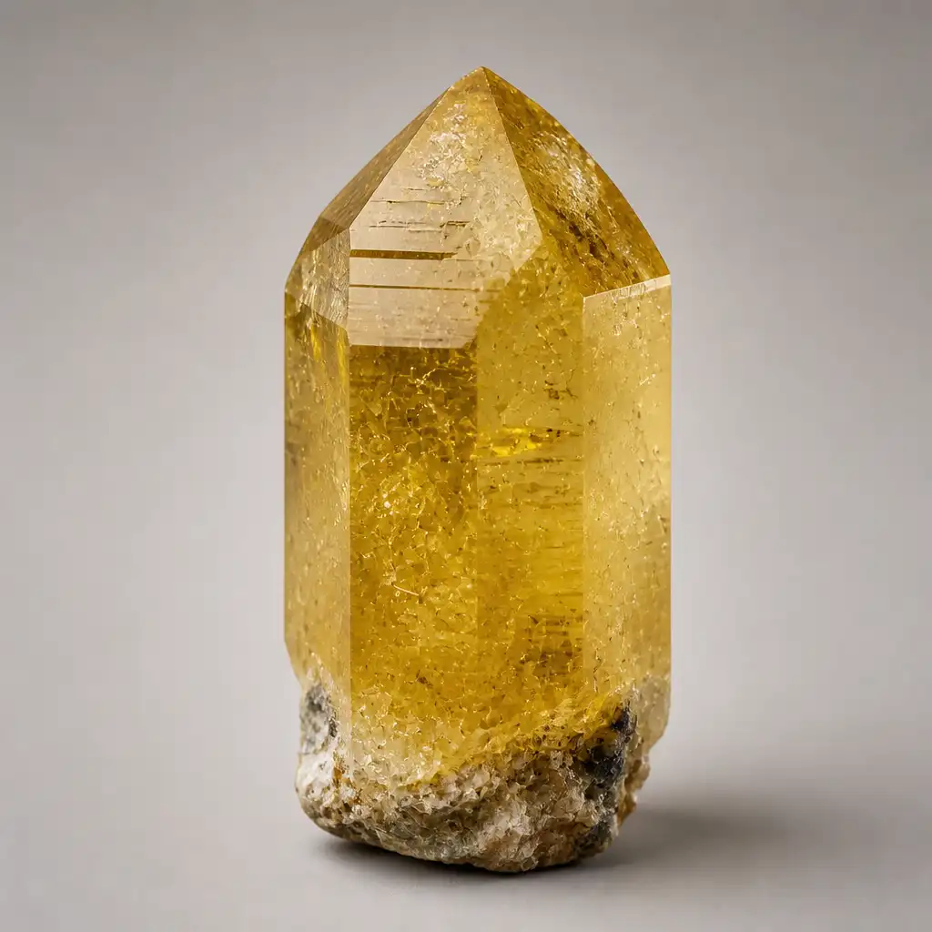 Raw Yellow Apatite crystal specimen showing natural mineral texture and coloring