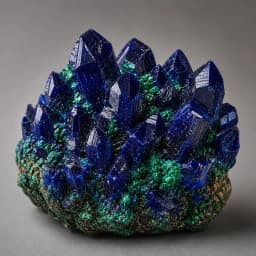 Raw Azurite crystal specimen showing natural mineral texture and coloring
