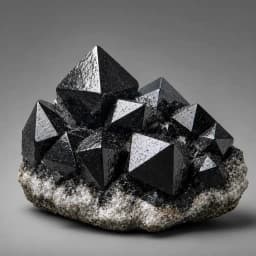 Raw Black Spinel crystal specimen showing natural mineral texture and coloring