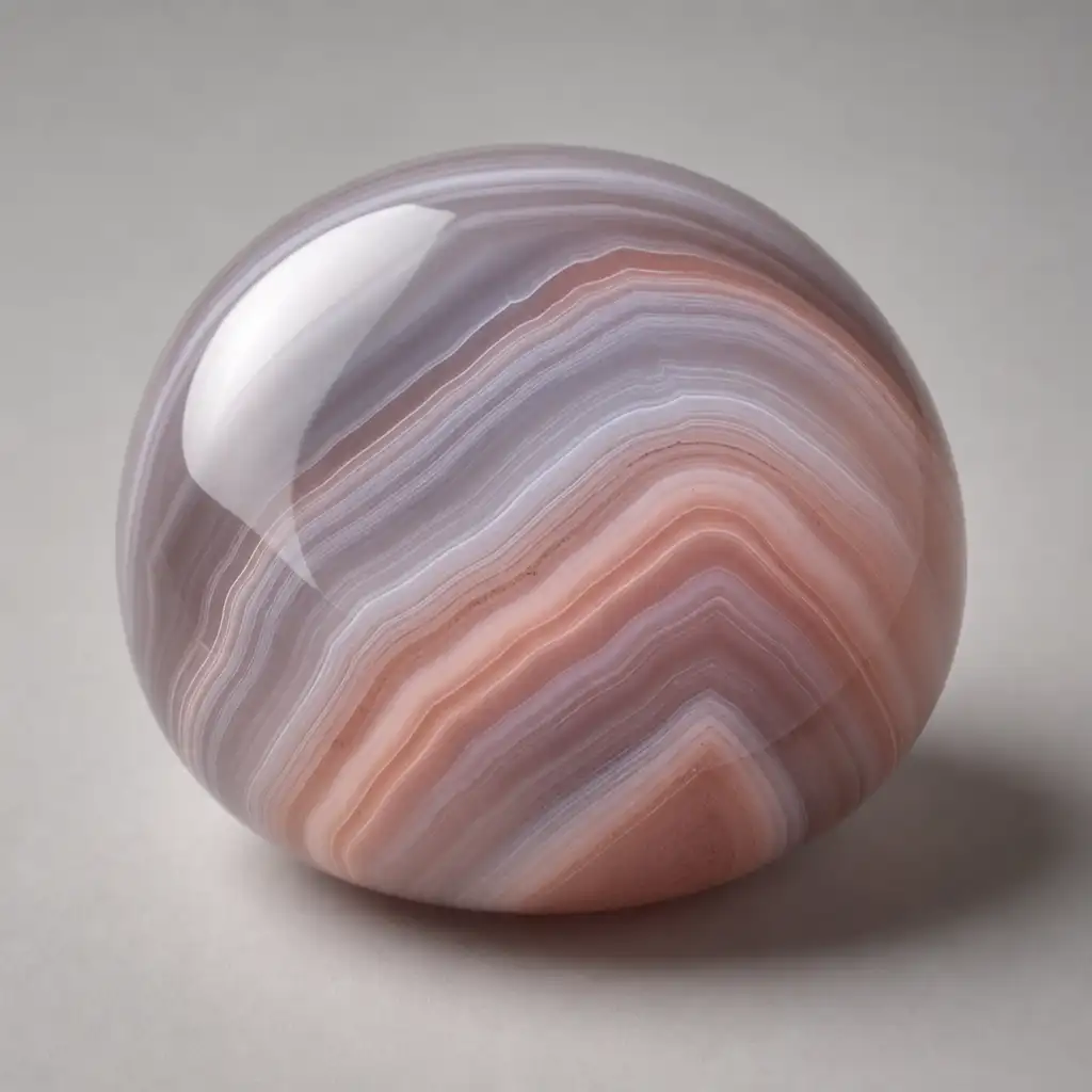 Polished Botswana Agate stone with smooth glossy surface