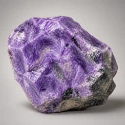 Raw Charoite crystal specimen showing natural mineral texture and coloring