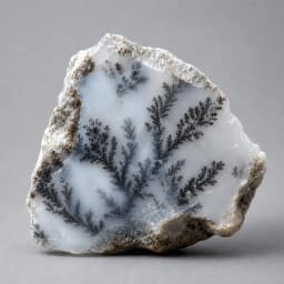 Raw Dendritic Opal crystal specimen showing natural mineral texture and coloring