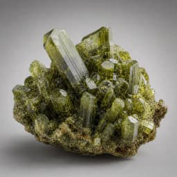 Raw Epidote crystal specimen showing natural mineral texture and coloring