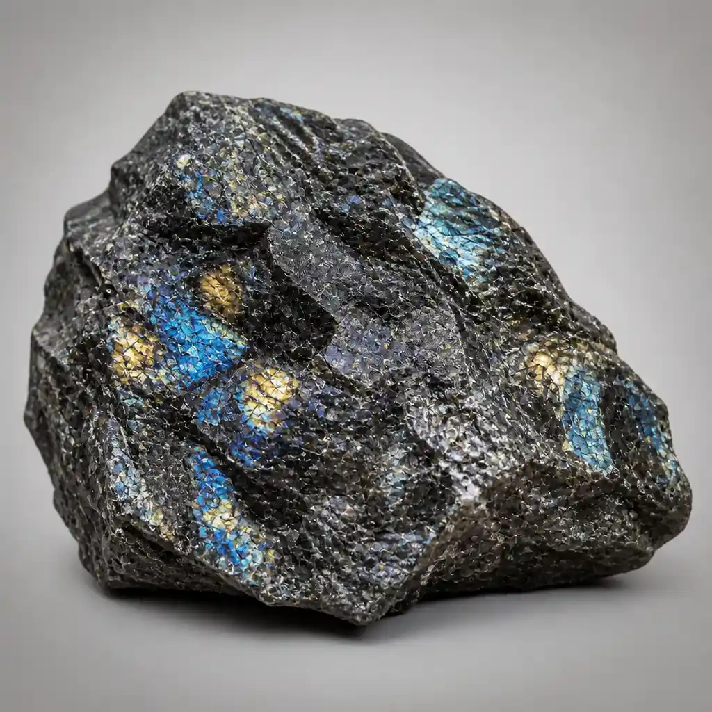 Raw Nuummite crystal specimen showing natural mineral texture and coloring