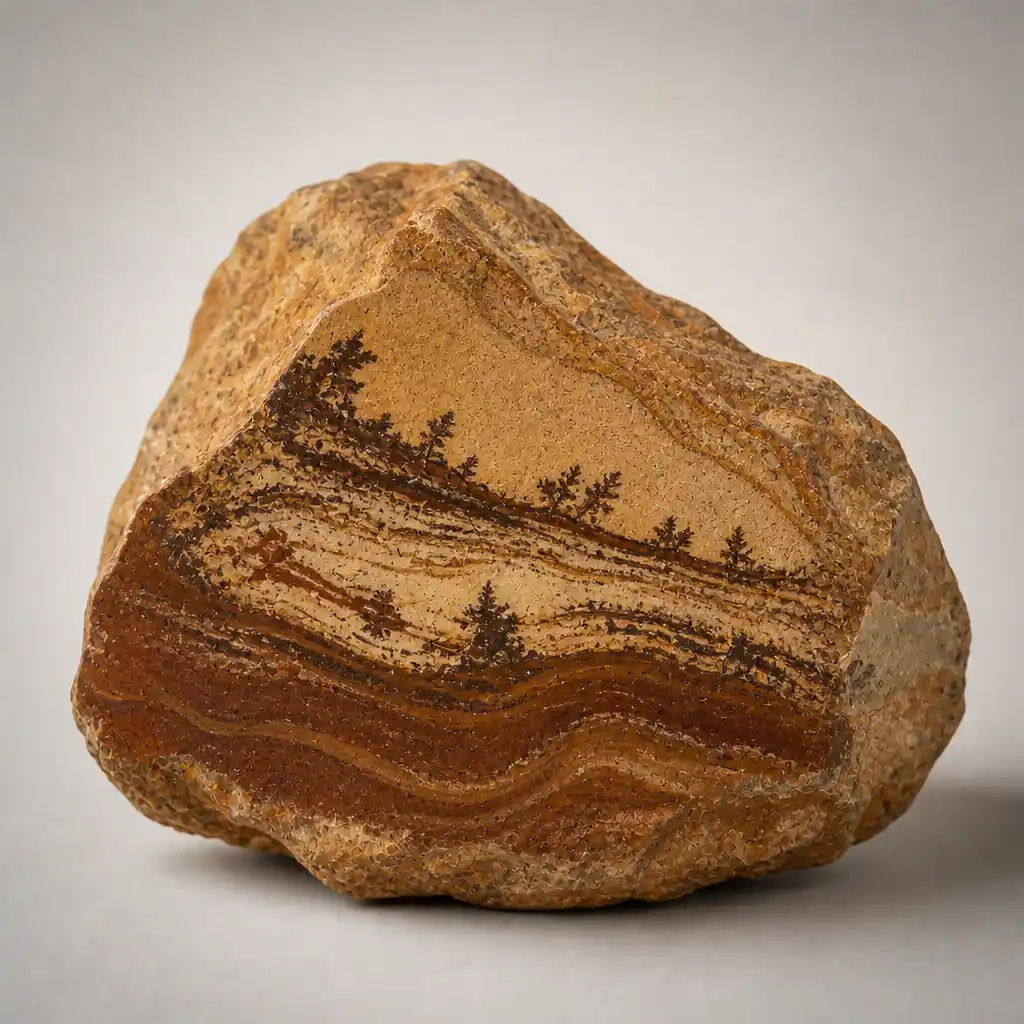 Raw Picture Jasper crystal specimen showing natural mineral texture and coloring
