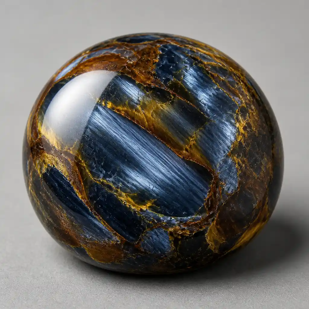 Polished Pietersite stone with smooth glossy surface