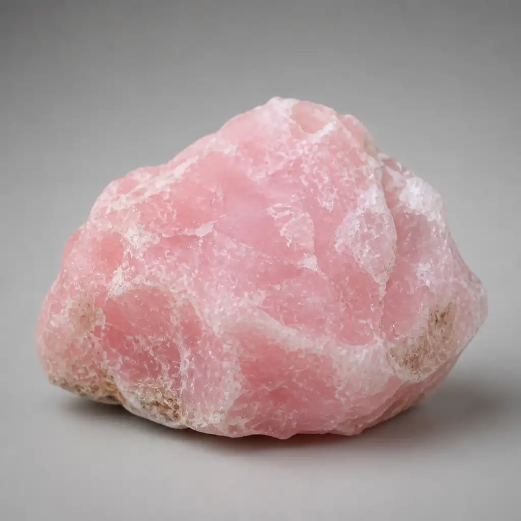 Raw Pink Opal crystal specimen showing natural mineral texture and coloring