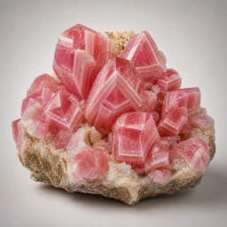 Raw Rhodochrosite crystal specimen showing natural mineral texture and coloring