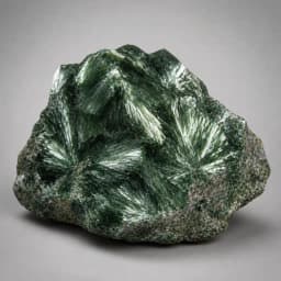 Raw Seraphinite crystal specimen showing natural mineral texture and coloring