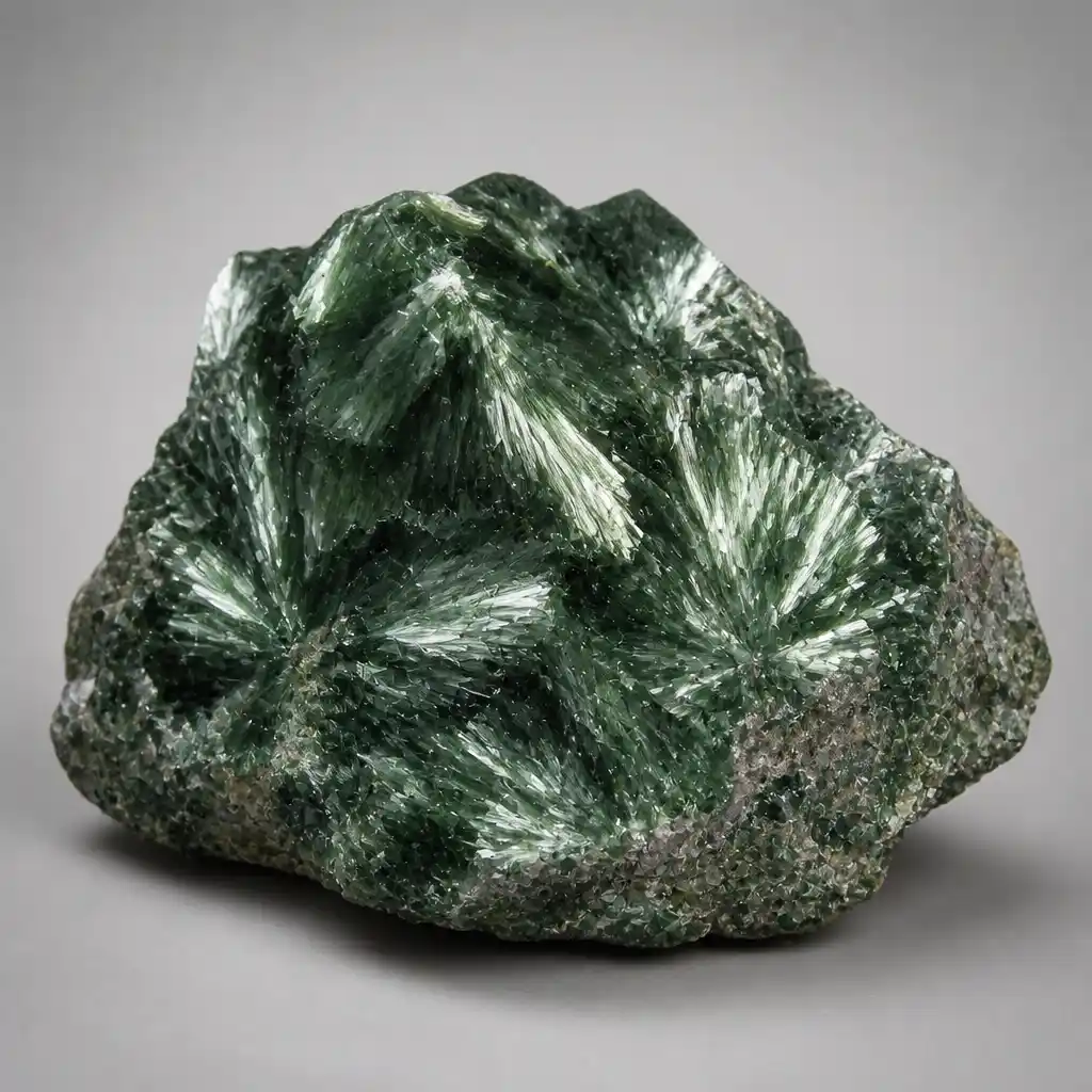 Raw Seraphinite crystal specimen showing natural mineral texture and coloring