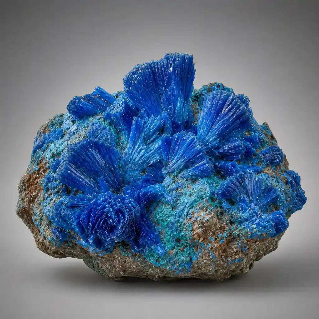 Raw Shattuckite crystal specimen showing natural mineral texture and coloring