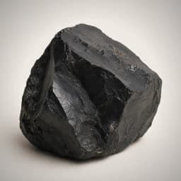 Raw shungite crystal specimen showing matte black carbon-rich texture and grounding mineral character