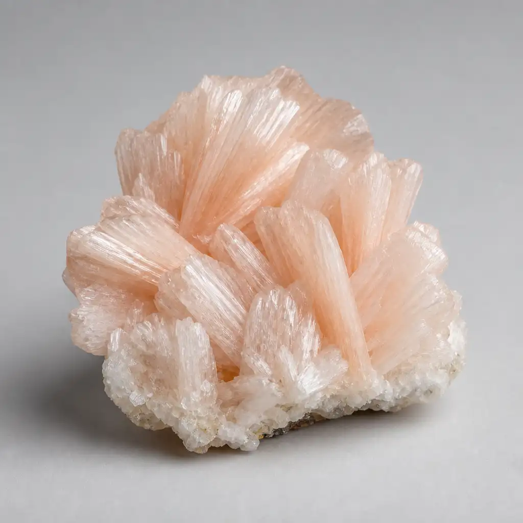 Polished Stilbite stone with smooth glossy surface