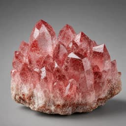 Raw Strawberry Quartz crystal specimen showing natural mineral texture and coloring