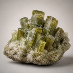 Raw Vesuvianite crystal specimen showing natural mineral texture and coloring