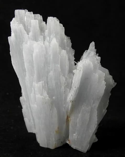 Photographed specimen catalogued as anhydrite, with pale grey-blue bladed crystals